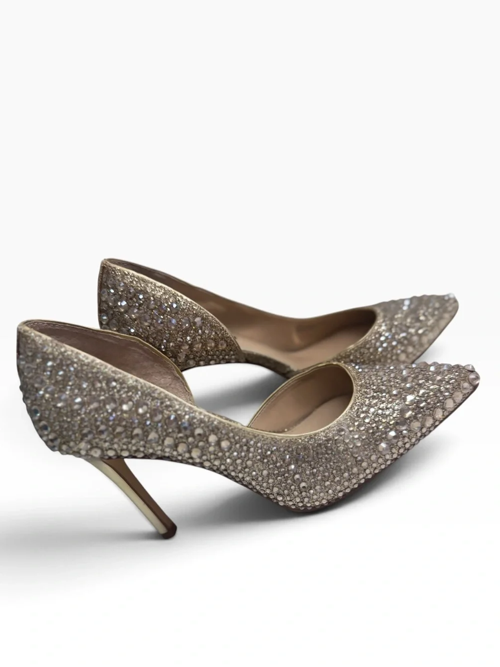 Gianni Bini Rhinestone Embellished D'Orsay Stiletto Pumps 6.5 M